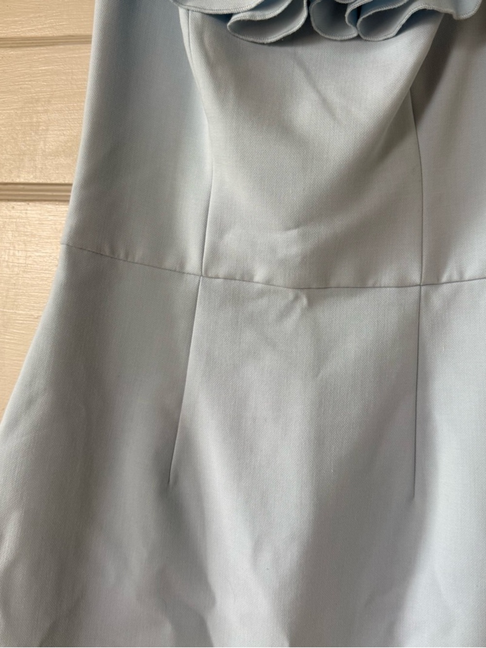 French Connection Light Blue Ruffle Mini Dress - Picture 4 of 13